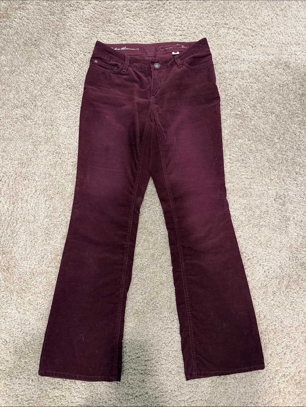 Eddie Bauer Burgundy Corduroy Pants